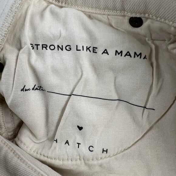 Hatch The Straight Leg Maternity Cropped Jeans Cream Winter White Size 28 - Picture 8 of 12